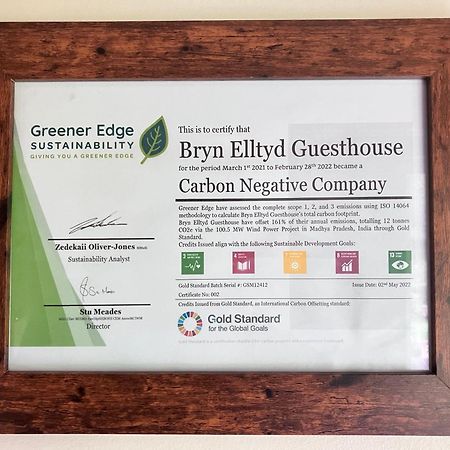 Гостевой дом Bryn Elltyd Eco House Блайнай-Фестиниог Экстерьер фото
